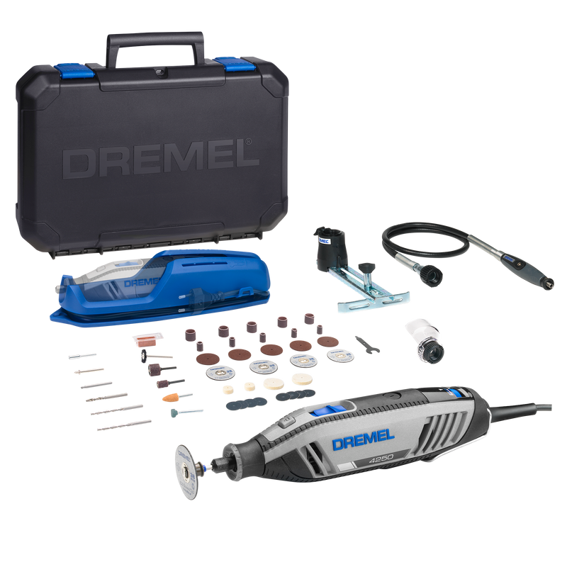 Ferramenta rotativa Dremel (4250-3/45) + 45 acessórios e 3 fixações