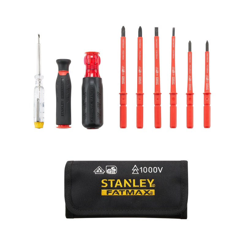 Stanley (FMHT66426-0) FATMAX VDE Multi-Bit Screwdriver Set In Pouch 10 pc.