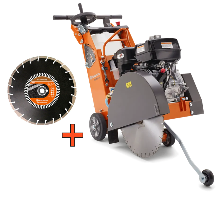 Serra de Pavimentos Husqvarna (FS 400 LV) + Disco de Asfalto de 400mm