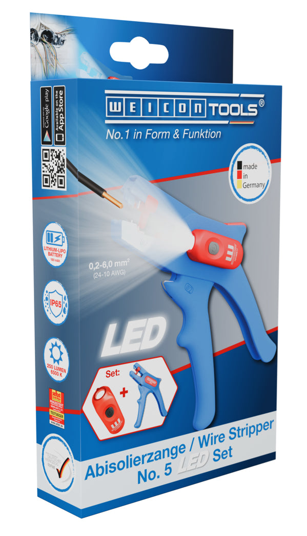 Alicate de decapagem de fios Weicon (10101936) nº 5 com LED