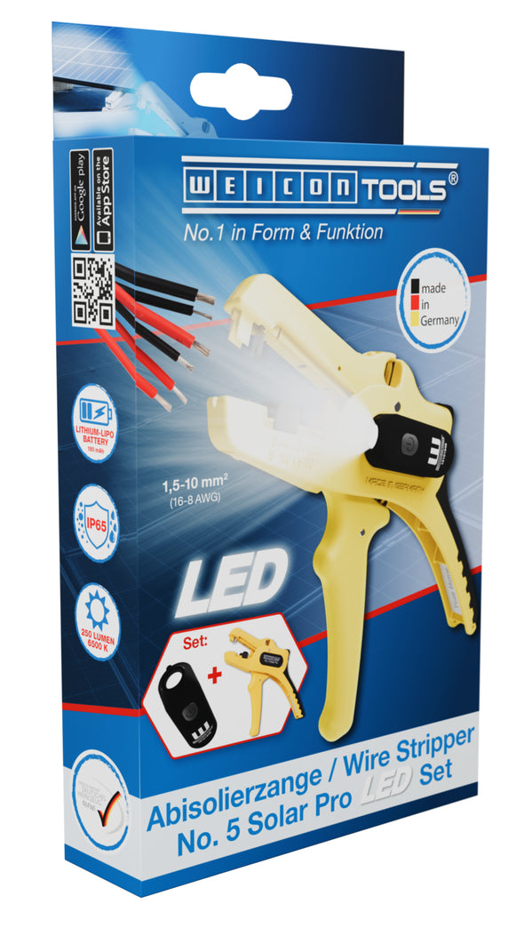 Alicate de decapagem de fios Weicon (10101938) nº 5 para conjunto de LEDs Solar Pro