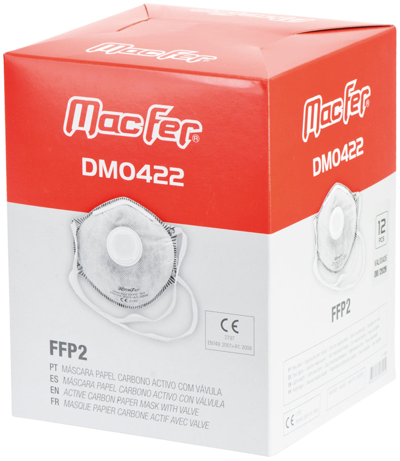Macfer (DM0422) Activated Carbon Paper Mask with Valve