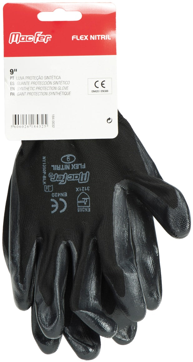Luva proteção sintética (Flex Nitril)