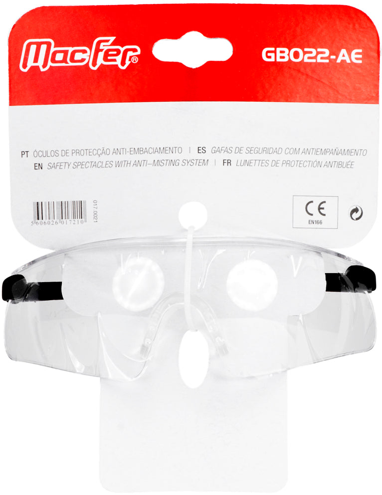 Gafas de seguridad antivaho Macfer (GB022-AE)