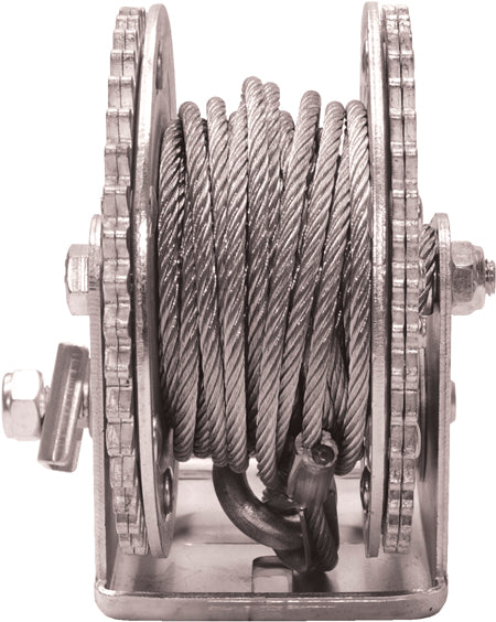 Macfer (GMC-2) Hand Crank Winch with Cable 2 Gears
