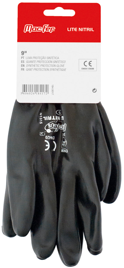 Guantes de protección sintéticos Macfer (Lite Nitril)
