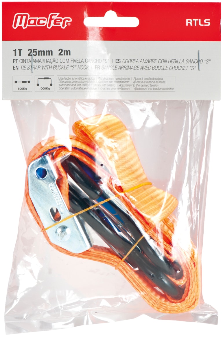 Cinta amarração com fivela gancho "S" (RTLS)