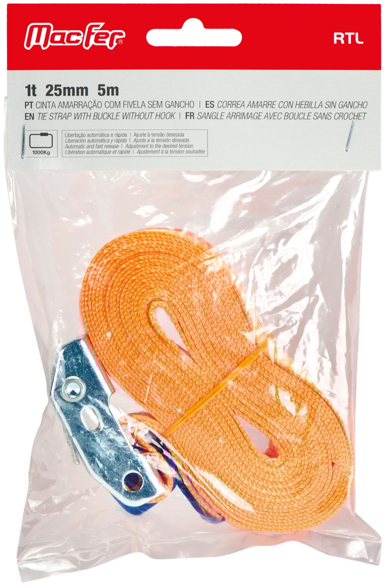 Cinta amarração com fivela sem gancho (RTL)