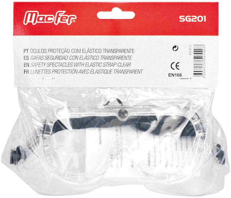 Macfer (SG201) Safety Goggles with Elastic