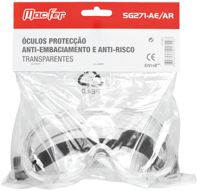 Macfer (GB028-AE/AR) Anti-Fog Anti-Scratch Safety Glasses