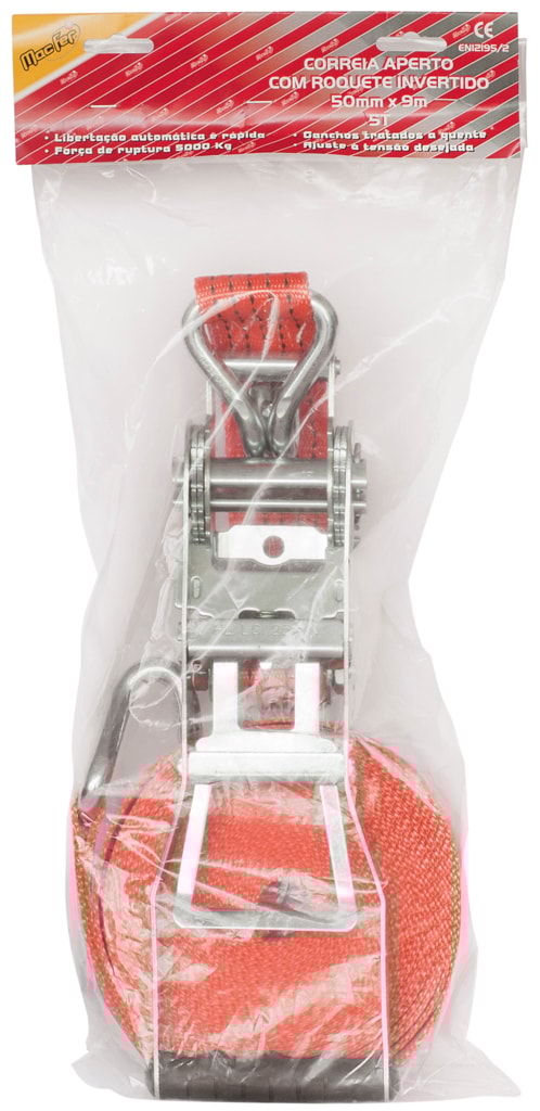 Tie-Down Strap With Ergo Ratchet And "J" Hook (TE71-ERGO-J)