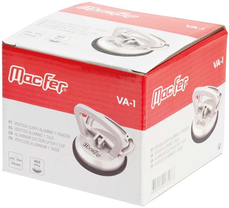 Ventosa corpo alumínio 1 fixador (VA-1)