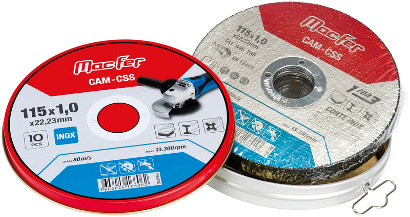 Pack Disco Abrasivo Corte Inox Macfer (CAM-CSS-10)
