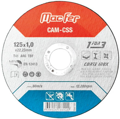Disco abrasivo corte inox (CAM-CSS)
