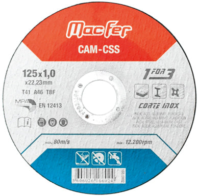 Macfer (CAM-CSS) Stainless Steel Cutting Abrasive Disc