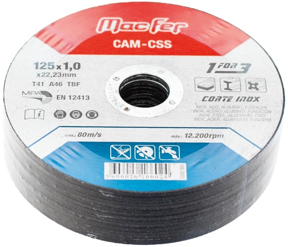 Disco abrasivo corte inox (CAM-CSS)