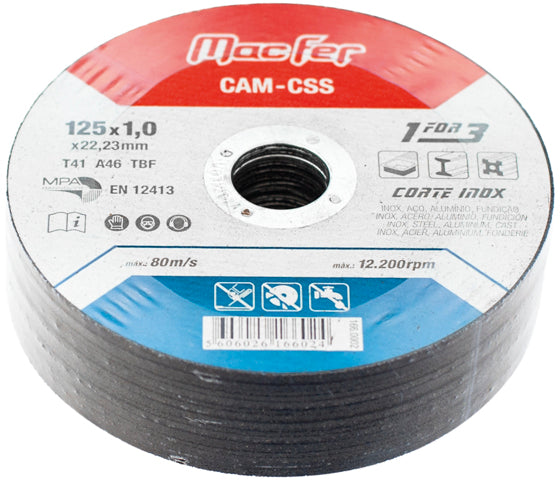 Macfer (CAM-CSS) Stainless Steel Cutting Abrasive Disc