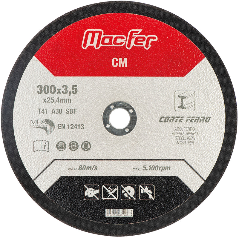 Disco Abrasivo Corte Ferro Macfer (CM)