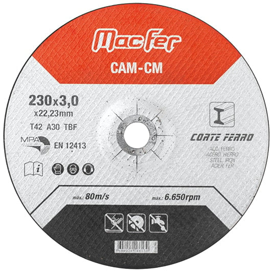 Disco abrasivo corte ferro (CM)