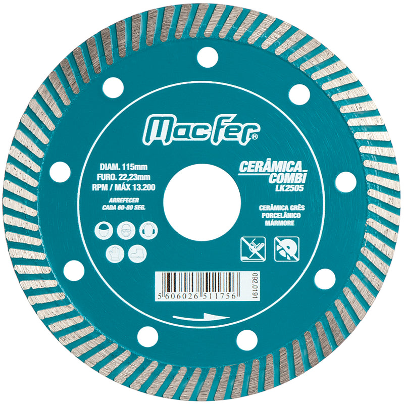 Pack Disco Diamantado Macfer (Cerâmica Combi LK2505)