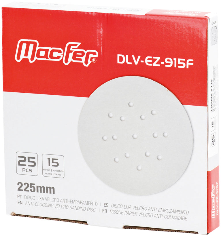 Disco Lixa Velcro Anti-Empapamento Macfer (DLV-EZ-915F)
