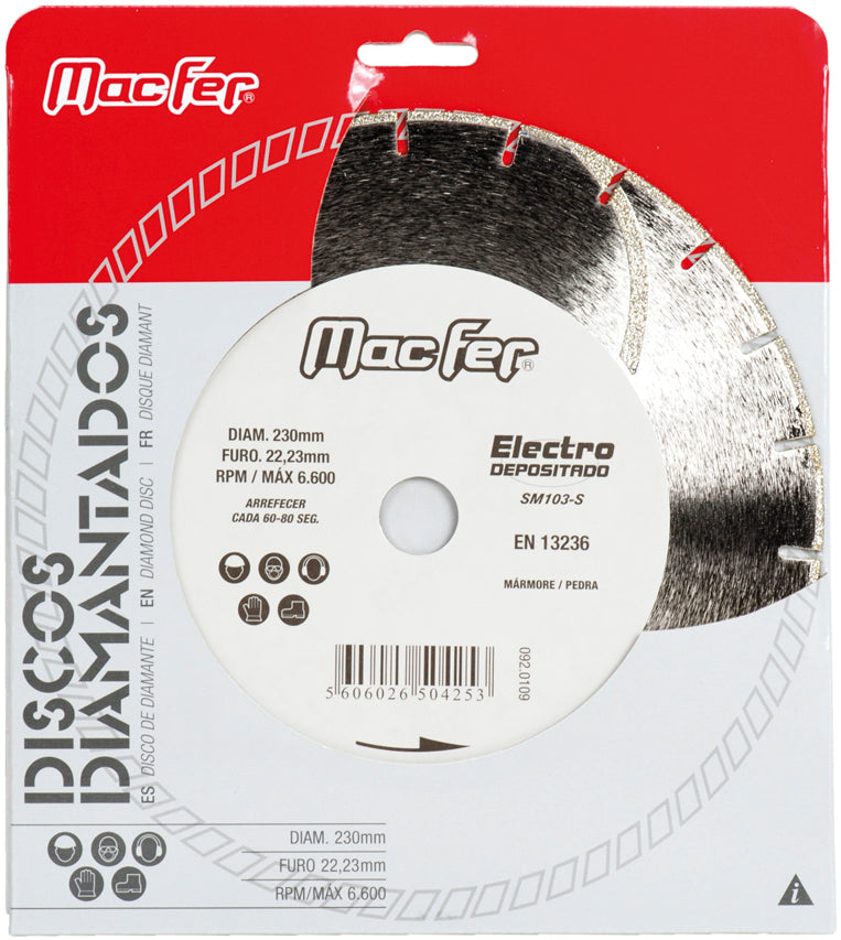 Disco diamantado Macfer (Electrodepositado SM103-S)