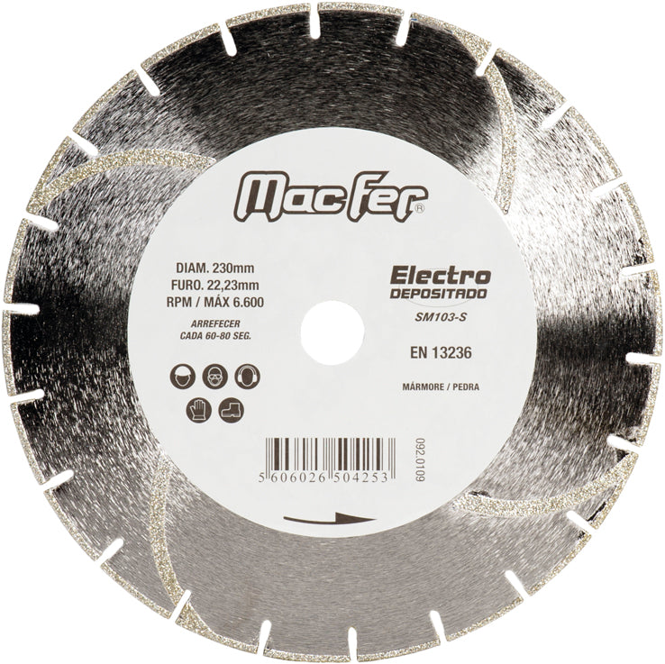 Disco diamantado Macfer (Electrodepositado SM103-S)