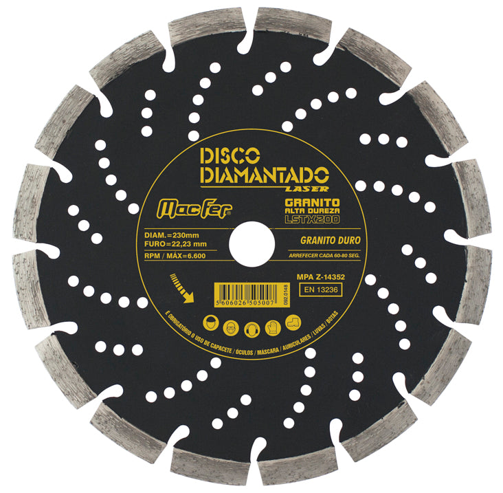 Disco Diamantado Macfer (Granito Alta Dureza Laser LSTX200)