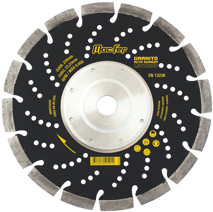 Disco Diamantado Macfer (Granito Alta Dureza Laser LSTX200)
