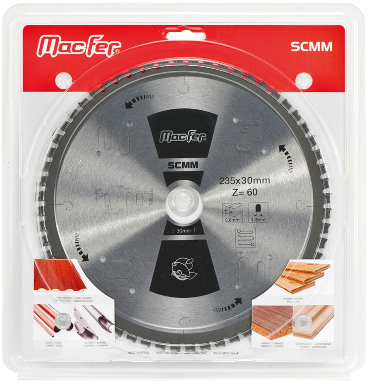 Disco serra circular multimaterial (SCMM)