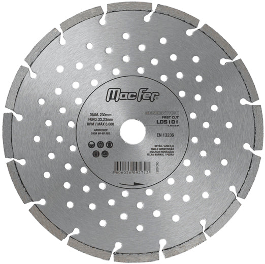 Disco Diamantado Macfer (Segmentado Laser LDS101)
