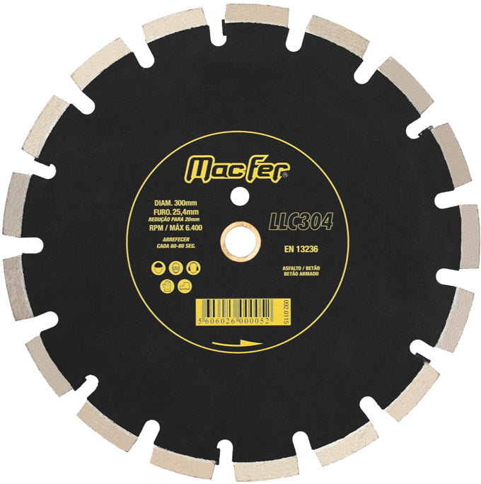 Disco Diamantado Macfer (Segmentado Laser LLC304)