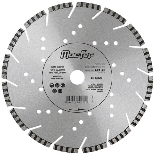 Macfer (Turbo Segmentado Laser LDT101) Diamond Disc