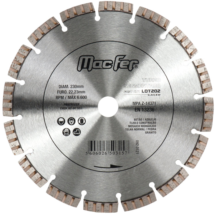 Macfer (Turbo Segmentado Laser LDT202) Diamond Disc