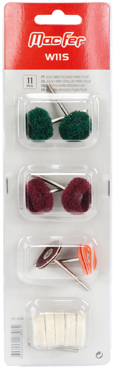 Macfer (W11S) Mini Polishing Brush Set