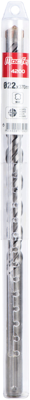 Macfer (4200) SDS-Max Diamond Tip Drill Bit 4 Cutting Edges