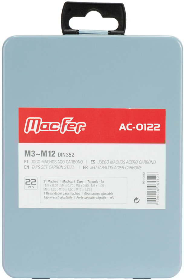 Jogo machos aço carbono (AC-0122)