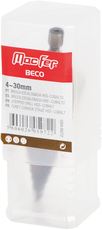 Broca escalonada HSS-M35 Co 5% (BECO)
