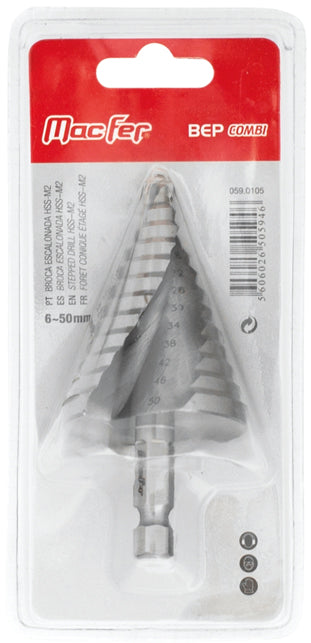 Macfer (BEP Combi) HSS-M2 Step Drill Bit