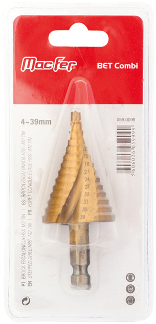Broca Escalonada HSS-M2 Tin Macfer (BET Combi)