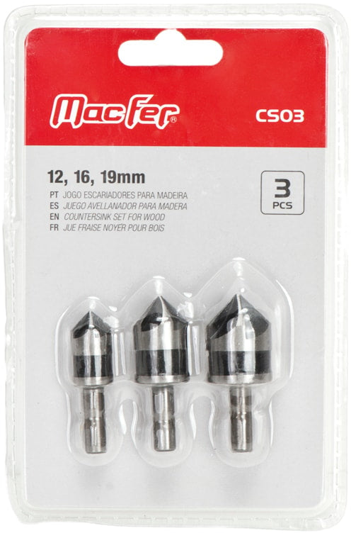 Jogo escariadores para madeira (CS03)