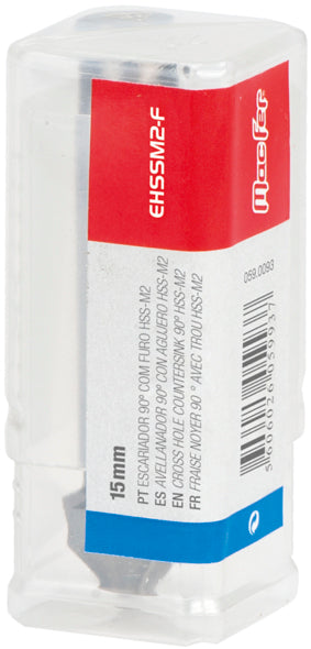 Escariador 90º com Furo HSS-M2 Macfer (EHSSM2-F)