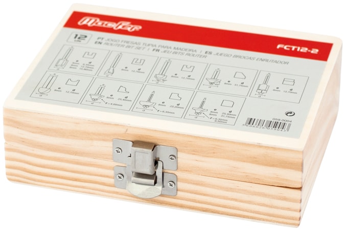 Jogo fresas tupia para madeira (FCT12)