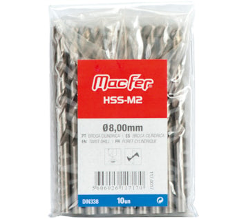 Broca cilíndrica (HSS-M2)