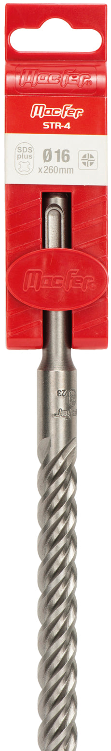 Broca Ponta Diamante SDS-Plus 4 Cortes Macfer (STR-4)