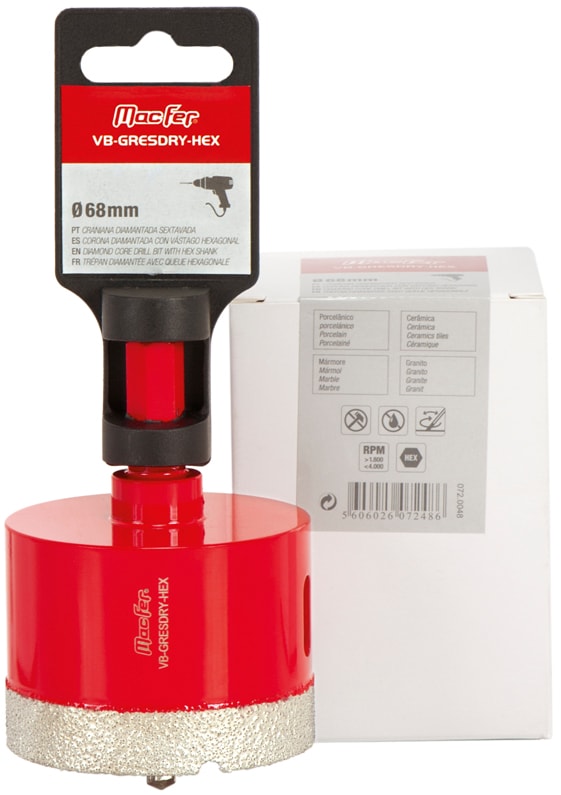 Hexagonal Diamond-Tipped Skull (VB-GRESDRY-HEX)