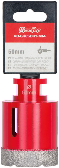 Diamond-Coated Threaded Skull (VB-GRESDRY-M14)