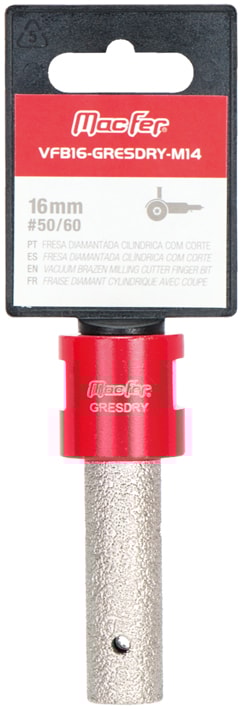 Fresa cilíndrica de diamante (VFB-GRESDRY-M14)
