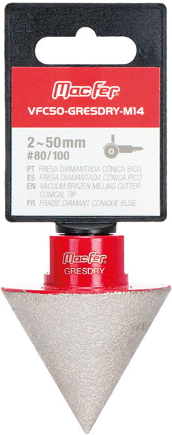 Fresa de diamante cónica con punta (VFC-GRESDRY-M14)