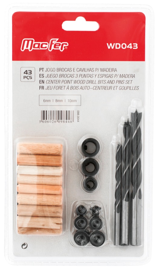 Woodworking Drill Bit And Dowel Set (WD043)